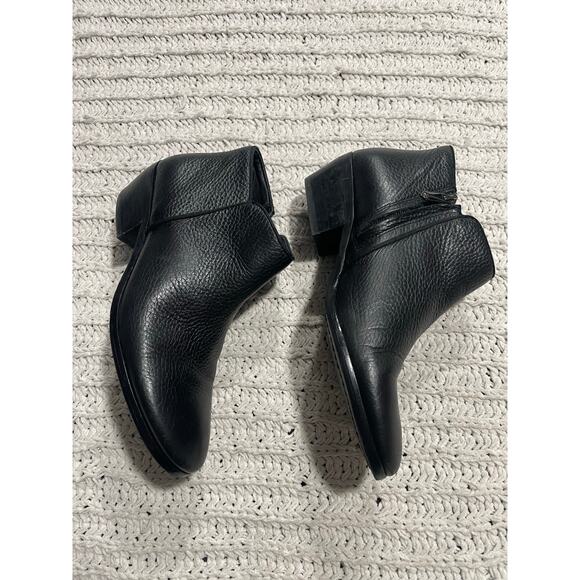 Sam Edelman Petty Ankle Boots Booties Pebbled Leather Womens 6.5 M EU 36.5 Black - Picture 2 of 10